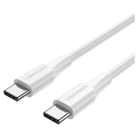 USB-C 2.0 3A 60W CABLE 2M WHITECABL PVC TYPE