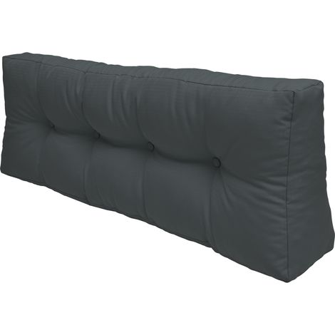 Beautissu – Coussin de dossier pour palette 120x40cm – Housse en tissu 160g/m² – Rembourrage en flocons – Pour palettes Euro