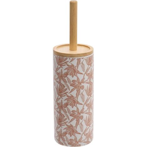 Brosse WC Imprimée "Bloom" 37cm Rose (1/5)