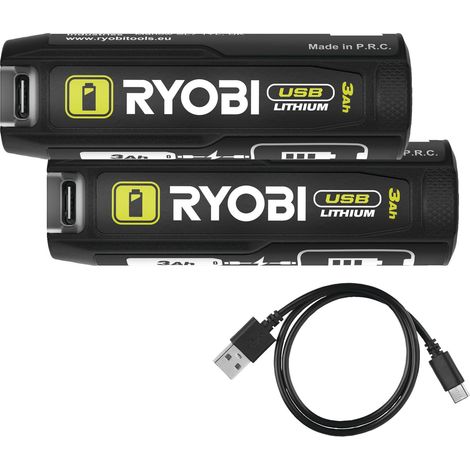 Ryobi RB4L30X2 Batteria USB-C Lithium™ Power Bank da 3,0 Ah