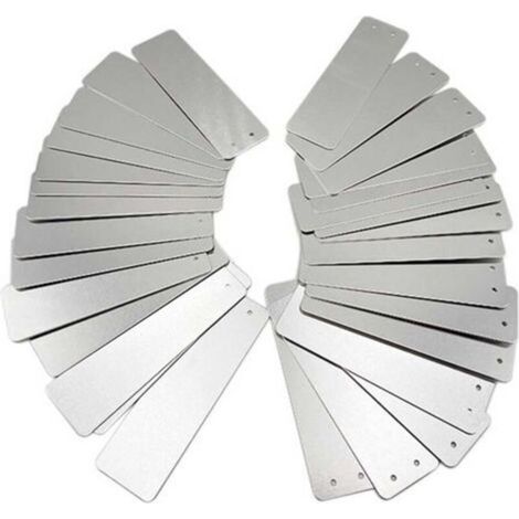 Aluminiumetiketten für den Gartenbau - Rechteckige Außen- und Metallsortenschilder, Gartenpflanzenetiketten, Aluminiumschilder