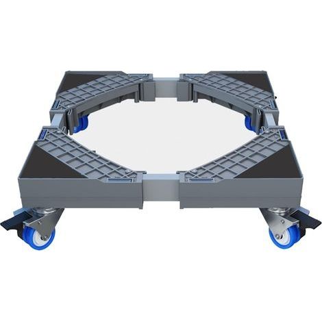 Base de Machine à Laver Support de Base Réglable avec 4 Roues et 4 Pieds pour Réfrigérateur Sécheuse Laveuse (4 roues) (1/5)