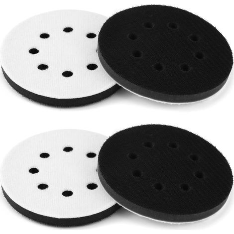 4x Polierpads 125mm Klett 8 Loecher Schleifschwamm Interface Pad Polierschwamm 125mm Polierpad fuer Schleifscheiben Schutzpad (1/5)