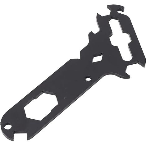 Tarjeta multiusos 14 en 1 con herramientas de montaje separadas, llave para tuercas de mariposa y abrebotellas, tarjeta de bolsillo delgada, gadget para reparaciones rápidas y camping (1/5)