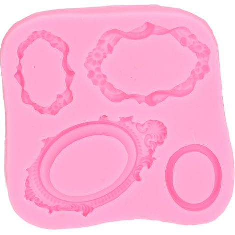 Moule Cadre - Moule Silicone Chocolat Gateau Fondant - Pour Décoration Sucrée et Cuisson - 4 Modèles - 8 cm x 8 cm - 1 Pièce (1/5)