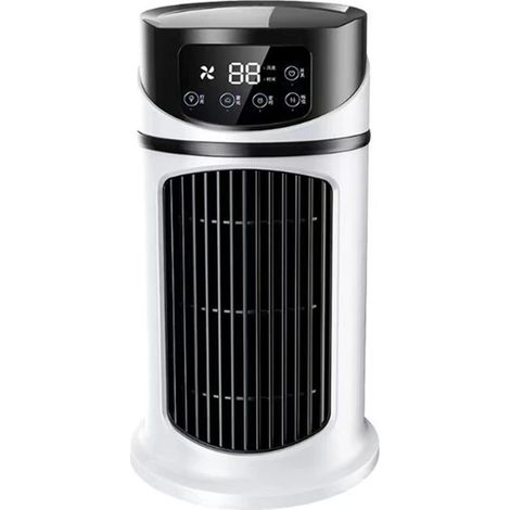 Aire acondicionado portátil Zeeful para el hogar y la oficina, mini aire acondicionado portátil, 6 velocidades, blanco y negro.