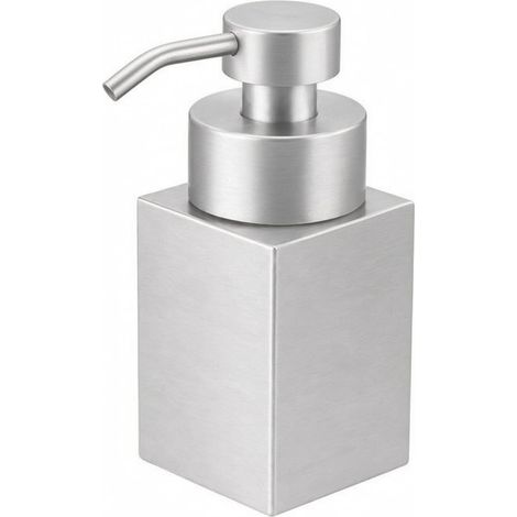 Von Dispenser  Refillable, Transparent, Stainless Steel Pump Dispenser, for Kitchen, Bathroom, Silver (1/5)