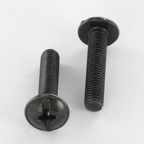 Vis Poelier POZI et fendu M6X10 Acier zingué noir-200 pièces