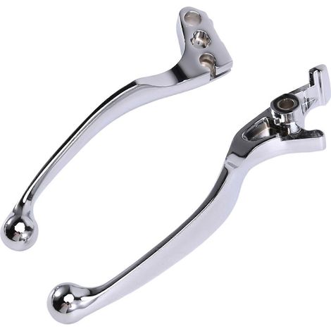 1 paire de leviers de frein et d'embrayage pour Honda Shadow 600 750 1100 VTX1300 VT1300 VTX 1988-2013, leviers chromés en forme de crâne (1/5)