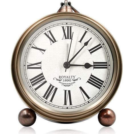 Ecleanfy - Reveil Matin, Reveil Vintage, Retro Alarme Réveil avec Grand Cadran Réveil Analogique pour Enfant Adulte Silencieux Quartz Non Tic-tac Horloge, Deco Maison (1/5)