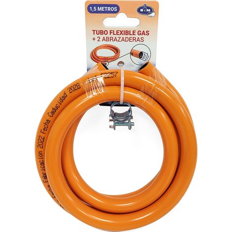 Kit gas butano con abrazaderas - Ø 9x15 mm - 1,5 m