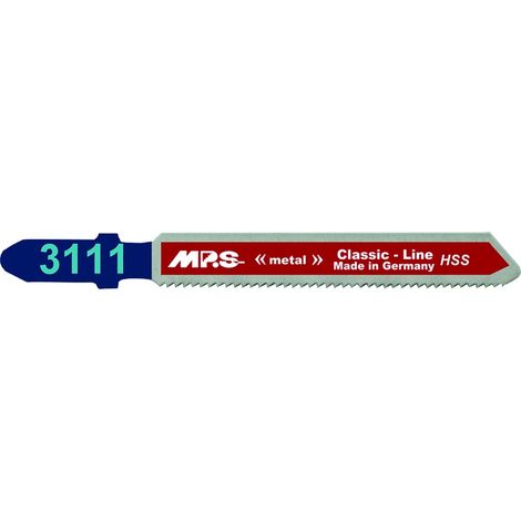 Lame de scie sauteuse MPS 3111 HSS pour des coupes précises dans le métal de 1 à 3 mm, paquet de 2.