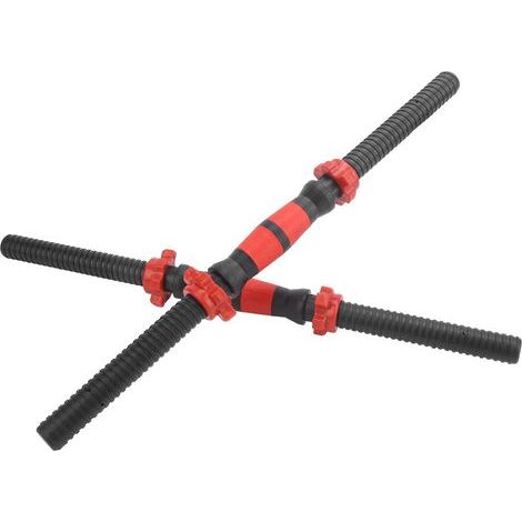 Barres d'haltères courtes de 50 cm pour musculation et fitness avec écrous de sécurité (1/5)