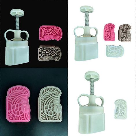Tampons à biscuits à motifs en relief, outil pour gâteaux de lune, pâtisseries de la Fête de la Mi-Automne (1/4)