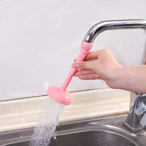 Robinet à Douchette PVC ABS Rose Long pour Économiser l'eau dans la Cuisine, 2 Modes de Pulvérisation