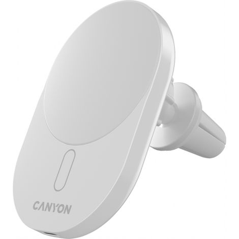 Cargador magnético para coche CANYON OnGrip 105 Qi2 de 15 W, color blanco (1/5)