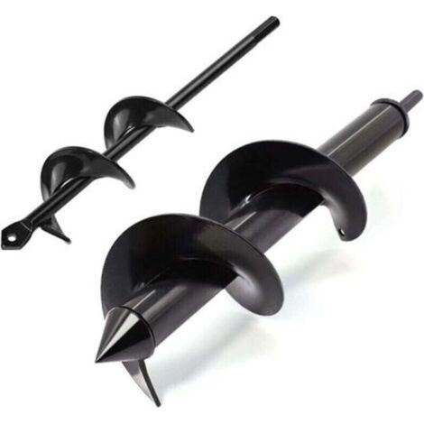 Lot de 2 Forets hélicoïdaux de jardinage - 8 x 30 cm et 4 x 22 cm - Manuels - Pour installer des plantes, cultiver, creuser des trous，