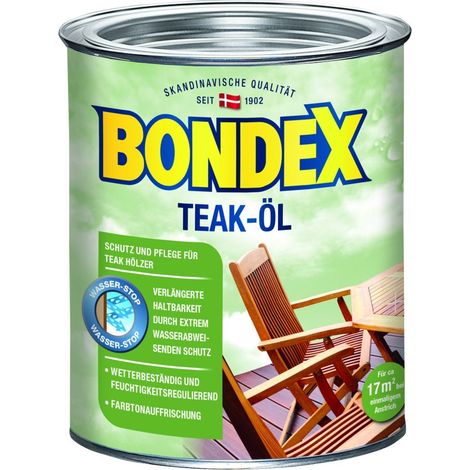 Bondex Teak Öl 750 ml, farblos Teaköl Holzpflege Holzschutz (1/2)