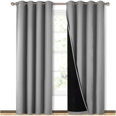 Cortinas opacas - Gris - 132 x 213 cm (1/5)