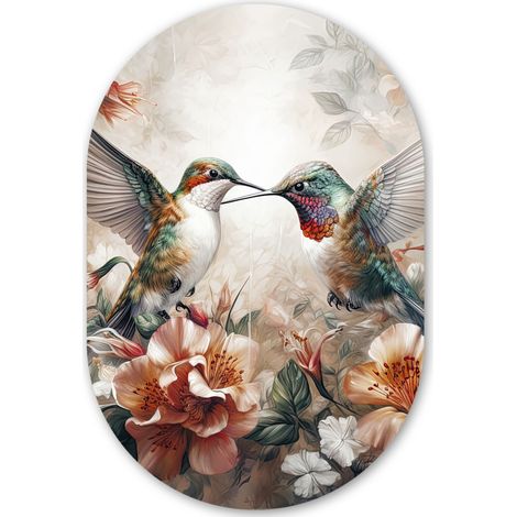 EL CUADRO Colibrí - Aves - Flores - Naturaleza Cuadros Decorativos 60x90 (1/4)