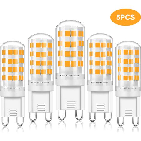 Ampoule LED G9, variable, blanc chaud/blanc, 3W, 420lm, lumière, Angle de 360 degrés, 5/10 pièces (1/5)