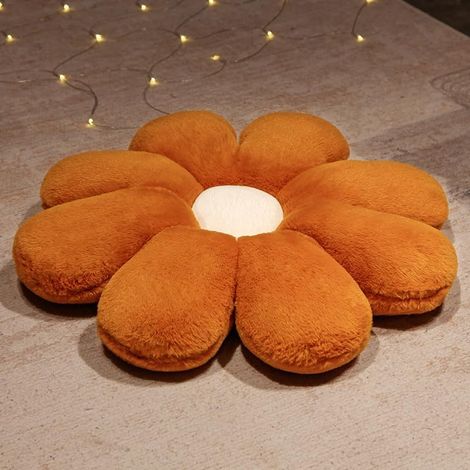 Coussins de siège marron, coussins de siège à fleurs mignonnes, coussins décoratifs pétales de soleil, coussins de siège de bureau, coussins de chaise d'étudiant, coussins de hanches (1/5)