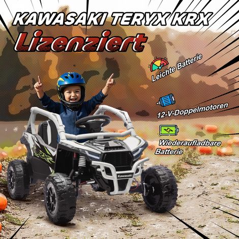 Voiture électrique tout-terrain 12V enfant avec télécommande, phares LED, musique et klaxon, adaptée aux enfants de 3 à 8 ans, grise. (1/4)