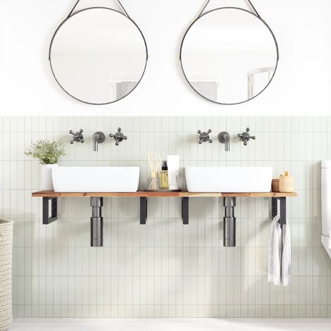 Maison Exclusive - Encimera tocador baño madera acacia acabado ac