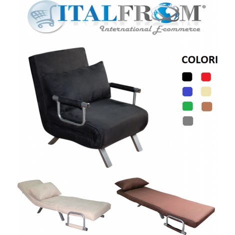 Divano Letto Sof Bed Blu Divani 65x69x82h Divanetti Divano Letto 1 Piazza ITALFROM (1/5)