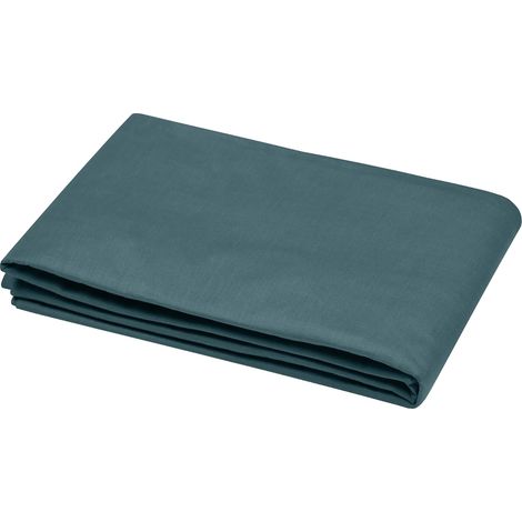 Stof - Drap Plat -Taille 180X290 Cm - 100% Coton Certifié Oeko-Tex - Couleur Eucalyptus - Modèle Eden - Linge De Lit Pour Maison - Doux Et Confortable (1/5)