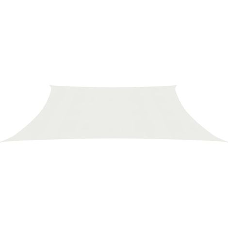 Voile d'ombrage, Protection Solaire, pour Jardin Terrasse Extérieur, 160 g/m² Blanc 3/4x2 m PEHD OIB3657E (1/5)