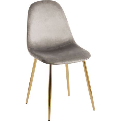 Sillas Comedor - Silla Golden Teok Terciopelo - Gris