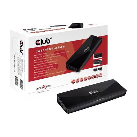 CLUB3D CSV-3103D The Club 3D Universal USB 3.1 Gen 1 UHD 4K Docking station DisplayLink™ (1/3)