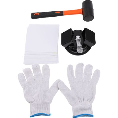 Kit de réparation des joints de sol avec maillet et ventouse pour sols stratifiés, LVP, PVC et bois (noir) (1/5)