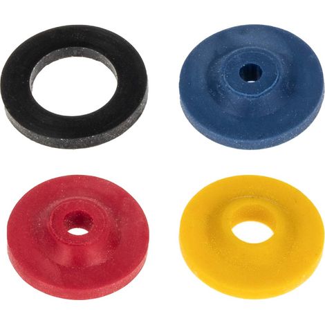tecuro Wasser-Spar-Set für Brauseschlauch/Duschkopf - Wasserdurchflussbegrenzer Blau 5 Liter, Rot 7 Liter, Gelb 11 Liter (1/5)