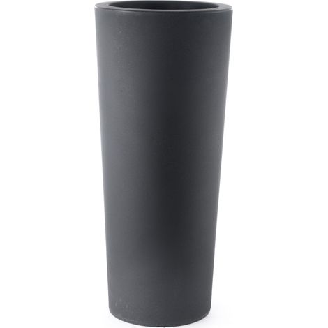 Vaso Ø30x68 cm in Polietilene Tulli Schio Cono Essential 70 Antracite (1/3)