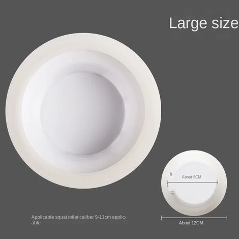 (L plastic)Squatting Pan Anti-smell Plug Stainless steel Toilet Floor Deodorize Stopper Bathtub Anti-blocking Cover Bathroom Accessory (1/4)