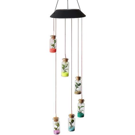 1 Stück Solar-Windspiel mit Licht für den Garten