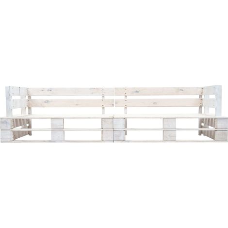 Maison Exclusive - Divano da Giardino a 2 Posti su Pallet Bianco in Legno