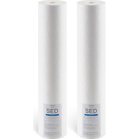 VEVOR Cartuccia di Ricambio, per Filtro Acqua per Tutta la Casa, Filtro per Sedimenti in Polipropilene da 115 x 507 mm per Sistema di Filtraggio dellAcqua a 3 Stadi, Riduce Sabbia, Ruggine, Cloro