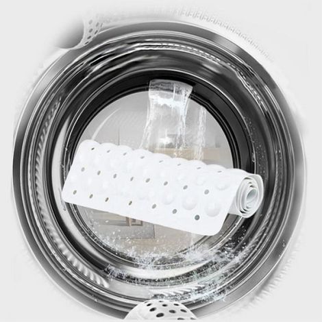 1 Tapis de bain, antidérapant, PVC, 53x53cm, noir, pour salle de douche (1/4)