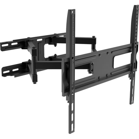 UNYKAch TV/Monitor-Halterung de Wandhalterung für flache und gebogene Bildschirme de 32-55 Zoll (bis zu 50 kg), neig- und schwenkbar, mit Doppelarm de Full Motion, VESA max 400 x 400 mm