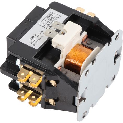 Contacteur CA CJX9 25 2P, contacts en alliage d'argent, boîtier en PP ignifugé, 25 A, pour climatiseur, 110 V (1/5)