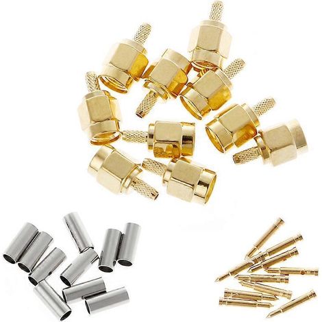 10 Pièces Connecteur RF SMA Mâle à sertir pour Câble RG174 RG316 LMR100 (1/5)