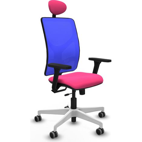 Silla de oficina piqueras y crespo Motilla rosa simil piel (1/2)