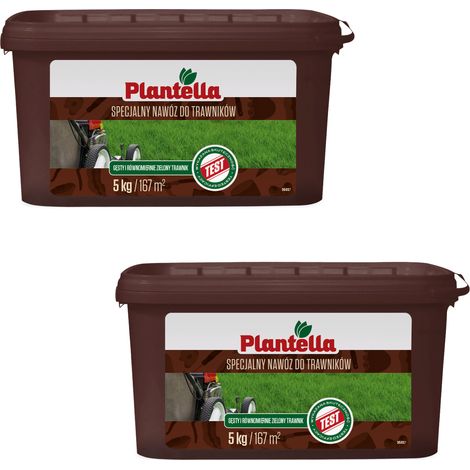 PLANTELLA Fertilizzante azotato primaverile per prato ornamentale, 5 kg x2 (1/5)