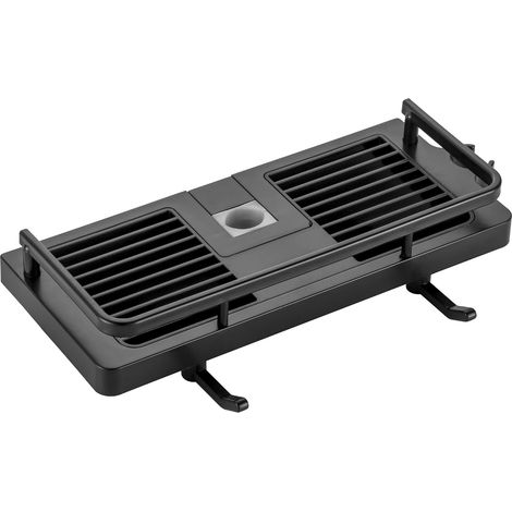 Shower shelf without shower bar, suitable for shower bars with an opening of 21 mm to 25 mm, includes a shower head holder, a bathroom storage shelf, can (1/5)