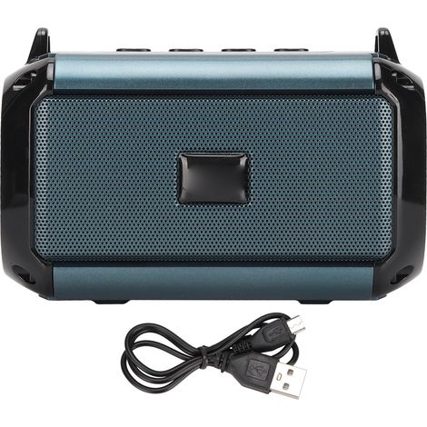 Haut-parleur Bluetooth Portable 360° avec Réduction de Bruit et Câble de Chargement Vert (1/5)