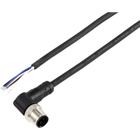 TRU COMPONENTS TC-12833020 Cavo di collegamento per sensore o attuatore M12 Spina angolata 10 m Numero di poli: 4 1 pz.