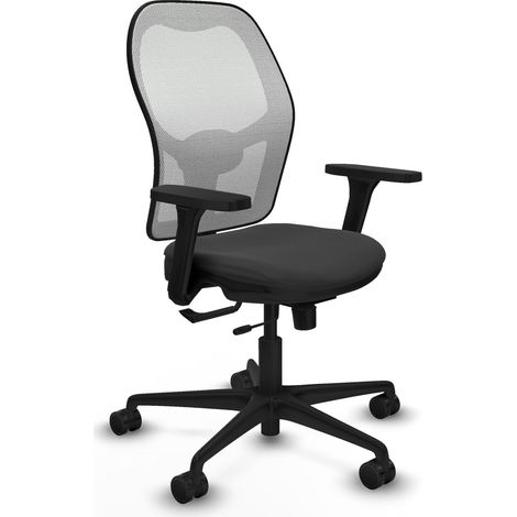 Sedia da ufficio piqueras y crespo Jorquera bianco similpelle grigio (1/2)